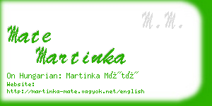 mate martinka business card